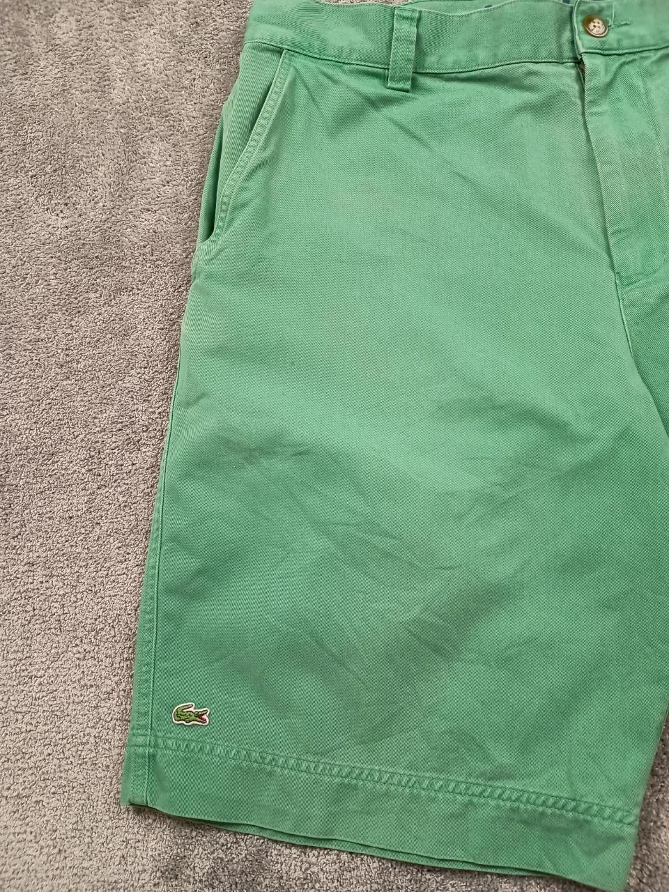 Lacoste Shorts Verde Chino Clássico Preppy Old Money 2000s – photo 3